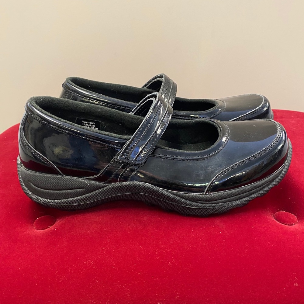 L.L. Bean Black Strap Shoes